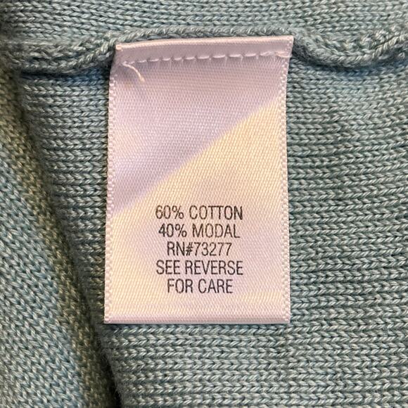 Dana Buchman‎ NWT Blue Floral Jacquard Lightweight Open Cardigan XXL - Picture 7 of 7